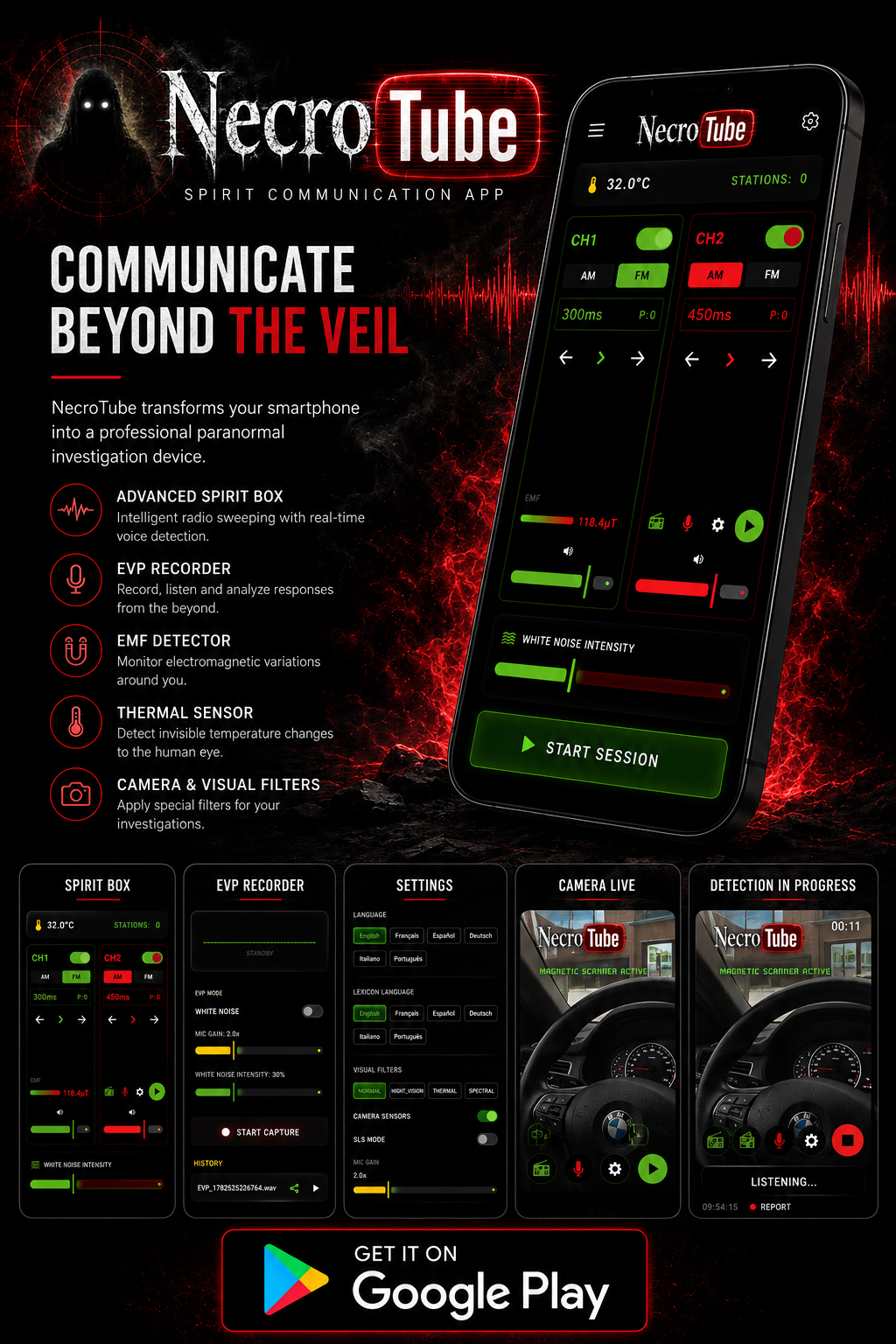 NecroTube — Spirit Communication App